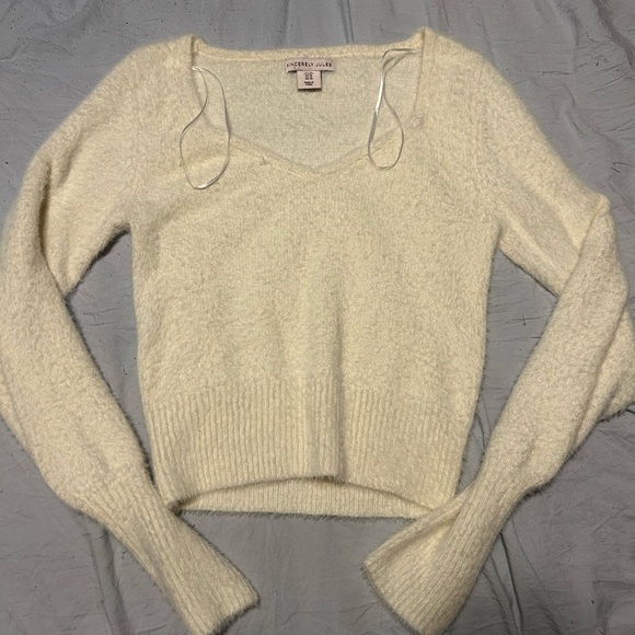 Sincerly Jules Sweaters - Sincerely Jules Cream V-Neck Sweater
